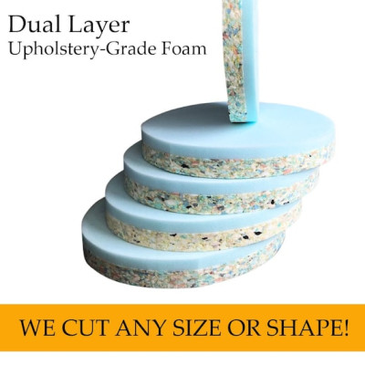 Upholstery Grade Round 2" Thick Dual Layer Foam for bar and counter stools