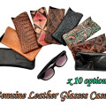 Unique & stunning Genuine Leather embossed Glasses Case / leather Sunglasses Case