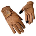 Personalised Ladies Leather Horse Riding Gloves - Laser engraved with text or logo of your choice