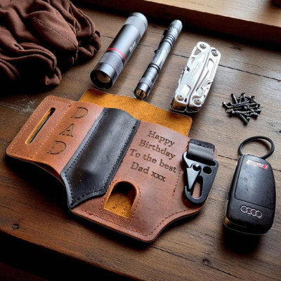 Genuine Leather Multi-tool Pouch | To fit Leatherman and flashlight