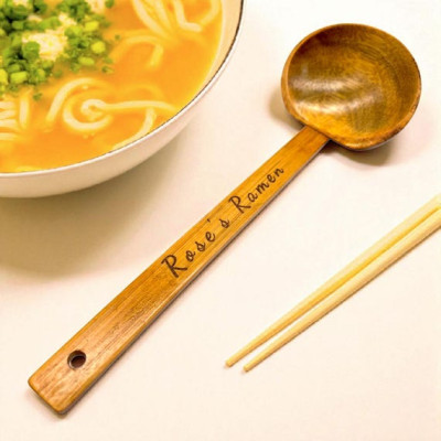 Customisable bamboo Ramen spoon | Japanese soup spoon ladle