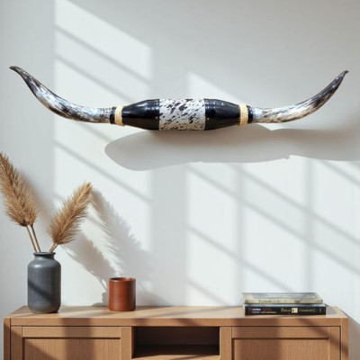 Large sized genuine bulls horn for wall mounting | Western decor