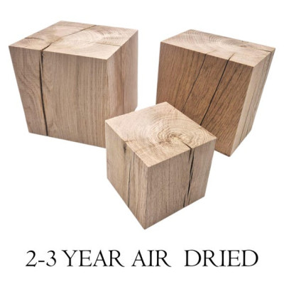 White Oak Blocks for DIY Projects, Air Dried Hardwood Door Stop Riser Block