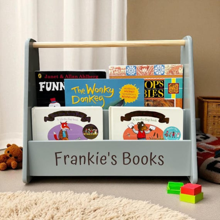 Personalised Kids Bookcase | Custom Engraved Children's book storage