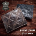Luxury diamond-stitched leather Wallet | Bi-fold desing | - Available in many styles