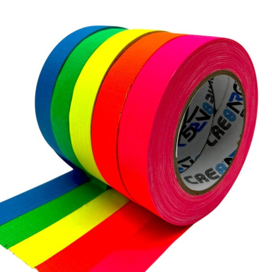 Fluorescent Neon Gaffer tape | 1" Spike tape | For Hula Hoop Art & Crafts