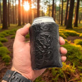 Genuine leather tooled beer can cooler | Drinks Coozie | Groomsman Gift