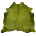 Green Dyed Genuine Cowhide Rug | Moss Green Tone | Unique Rug | Hair on Hide