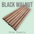 Genuine Black Walnut Dowel | 15mm Diameter x 30cm long