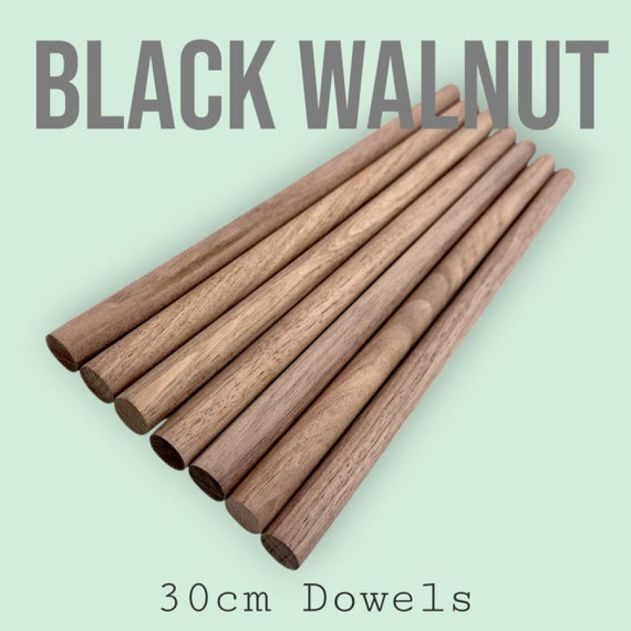 Genuine Black Walnut Dowel | 15mm Diameter x 30cm long 0