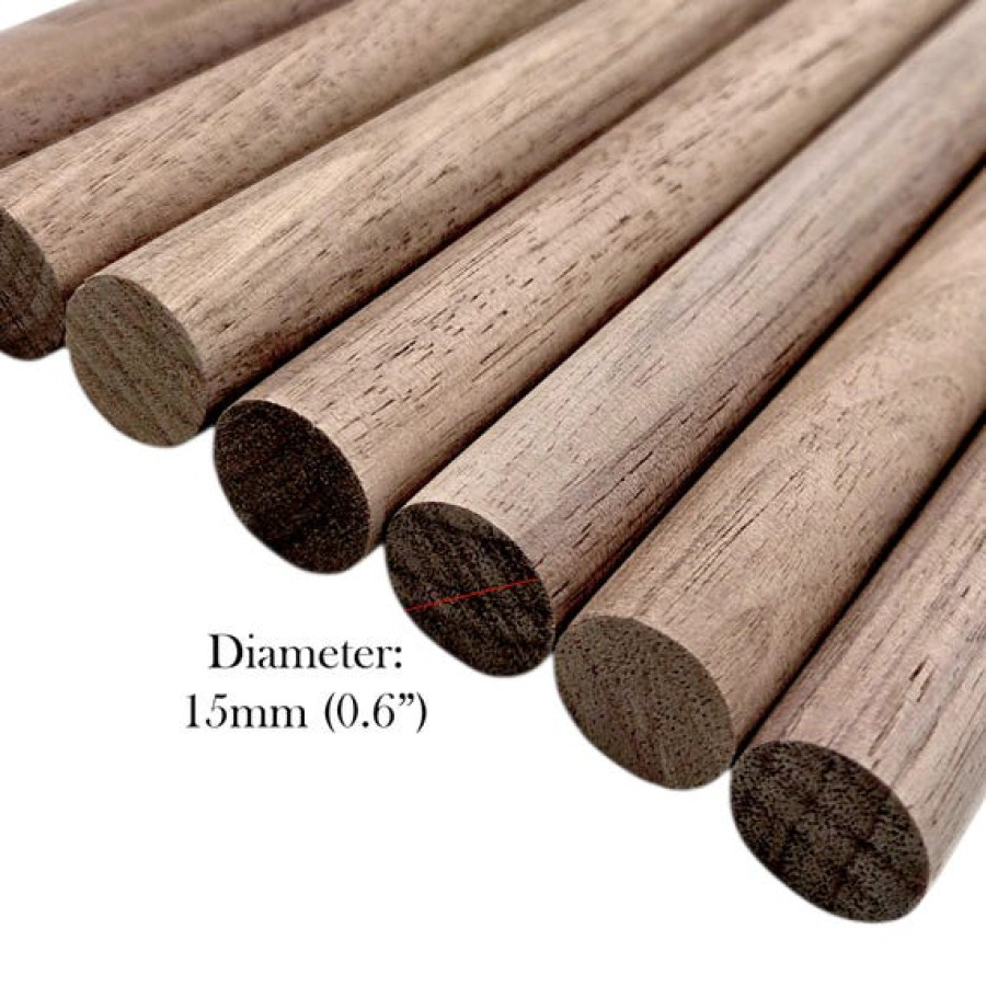 Genuine Black Walnut Dowel | 15mm Diameter x 30cm long 5