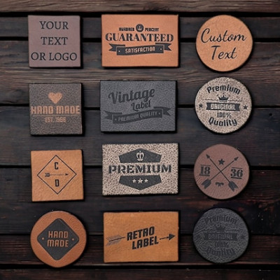 Personalized Leather Patch | Laser Engraved, Custom Logo & Text