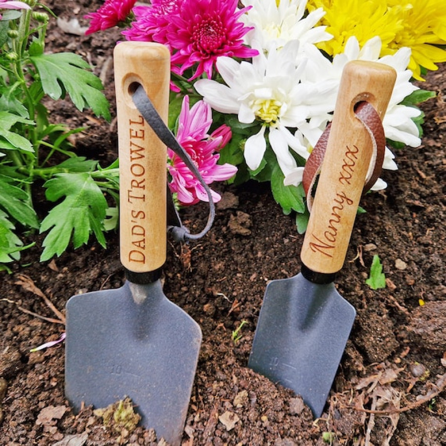 Customisable garden trowel gift - Laser engraved with your text or logo