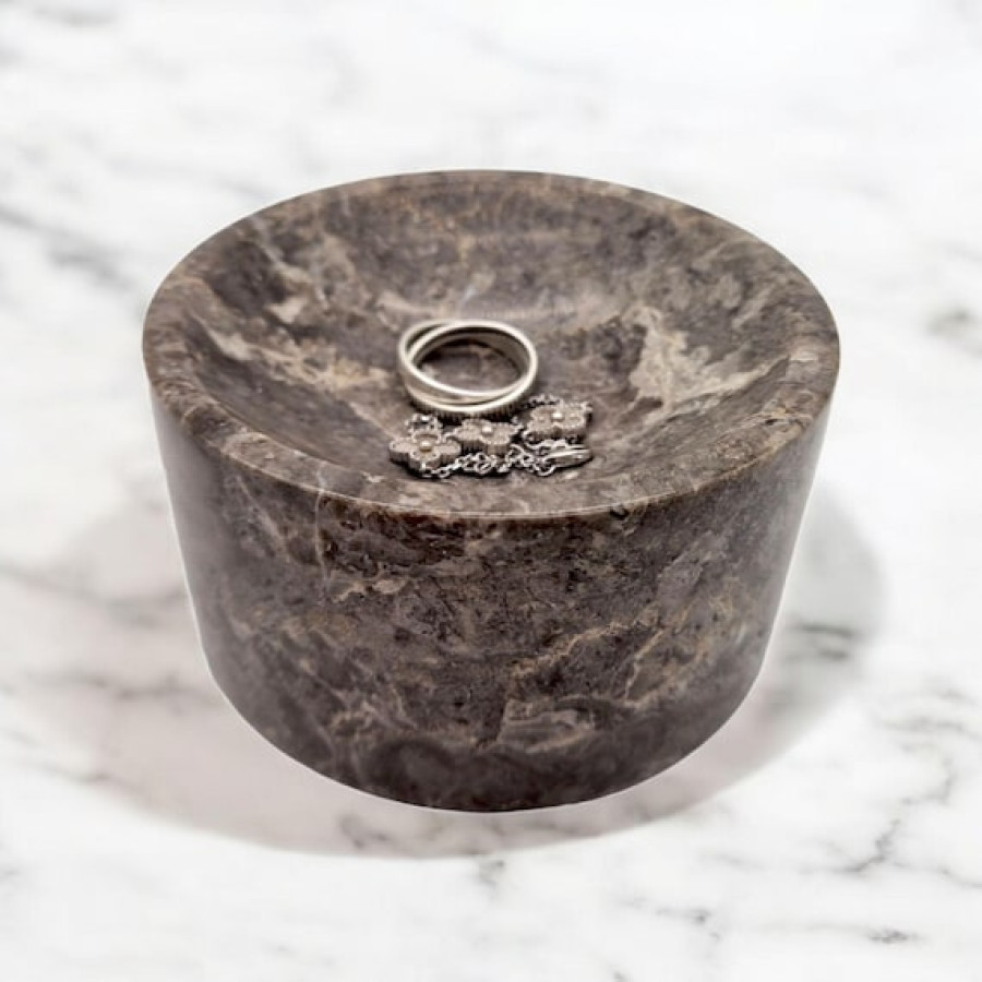 Chunky Natural Marble Ring Bowl for rings and jewellery