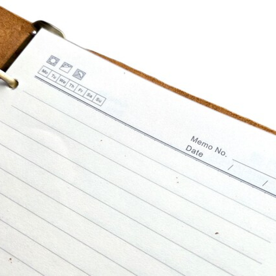 Wildflower Genuine embossed Leather Refillable A5 Notebook Journal 14