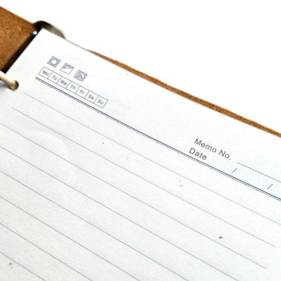 Customised Genuine Distressed Tan Leather Refillable A5 Notebook Journal 9