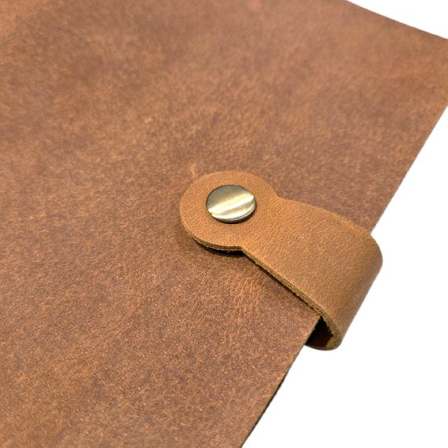 Customised Genuine Distressed Tan Leather Refillable A5 Notebook Journal 11
