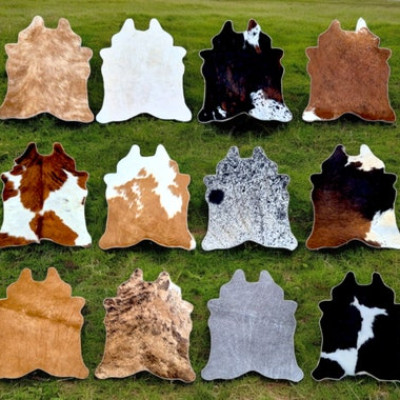 Genuine cowhide mini rugs / cowhide mats / cowhide table center piece / cowhide wall hanging