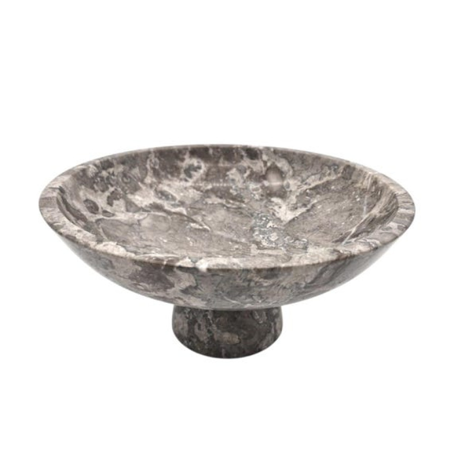 Stunning Large Marble Pedestal bowl | 10" Diameter | In Beige or Grey 1