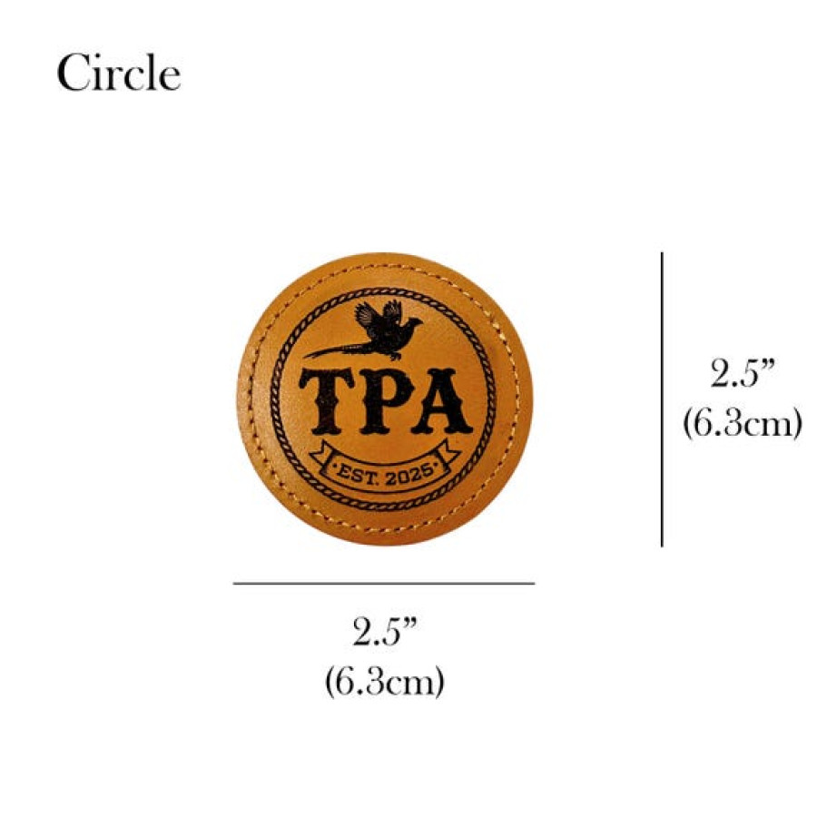 Genuine Leather Customisable Patch | Various Shapes | Add your text or Logo! 4