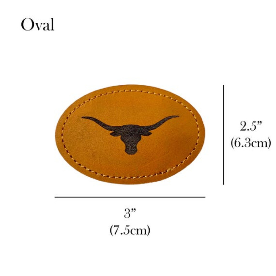 Genuine Leather Customisable Patch | Various Shapes | Add your text or Logo! 6