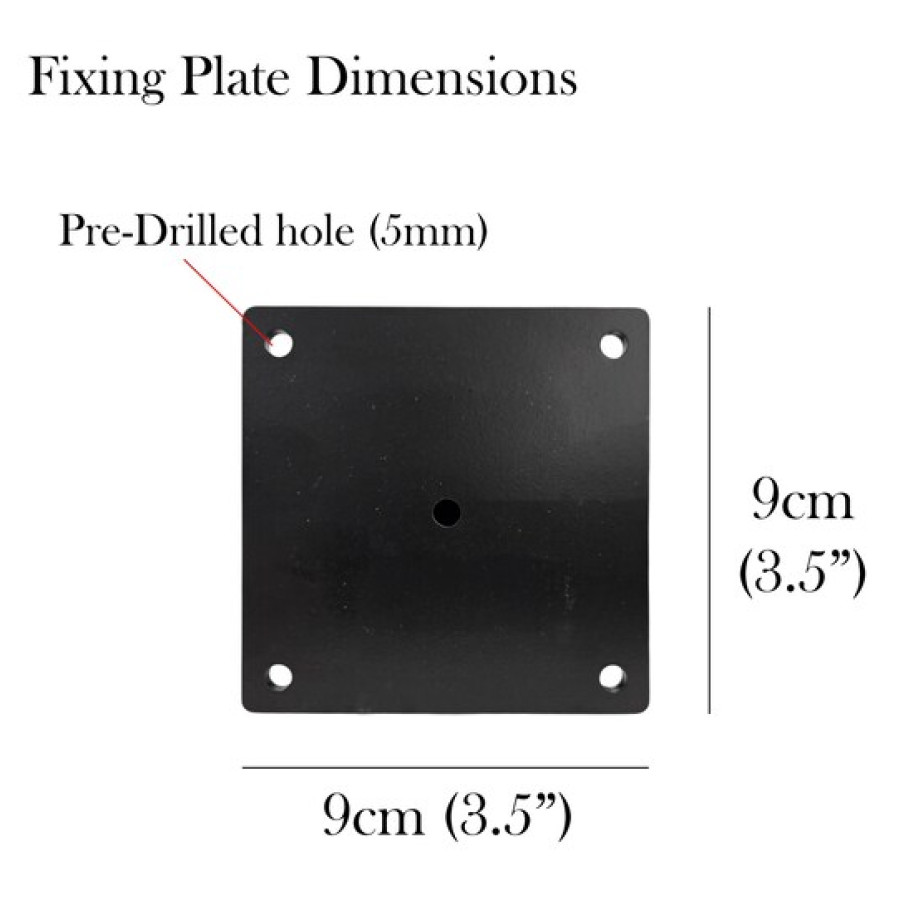 Set of 4 x chunky matte black steel cabinet feet | Short Table legs 3