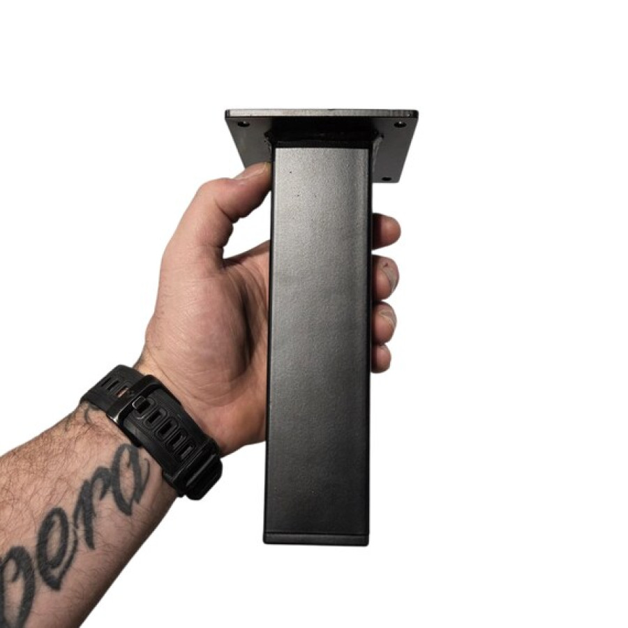 Set of 4 x chunky matte black steel cabinet feet | Short Table legs 4