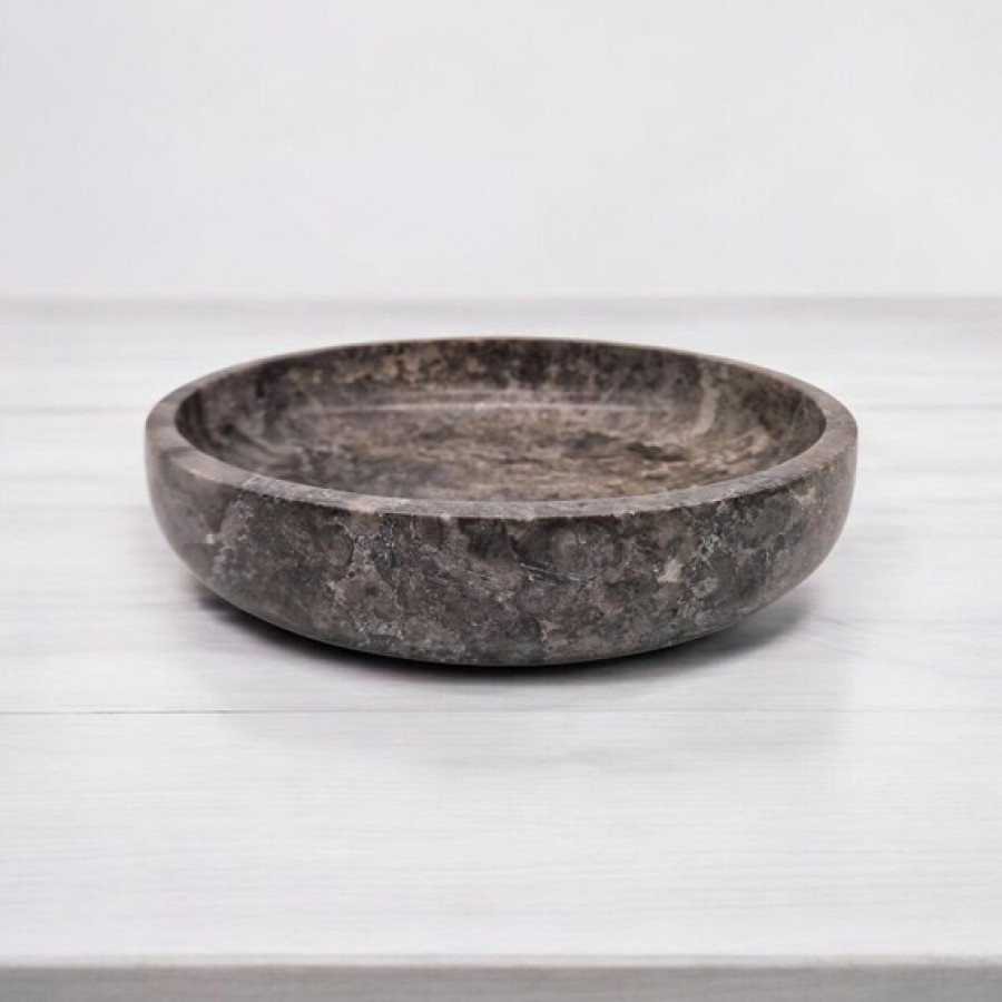 Stunning Marble serving bowl | 21cm Decorative Bowl | In Beige or Grey 0