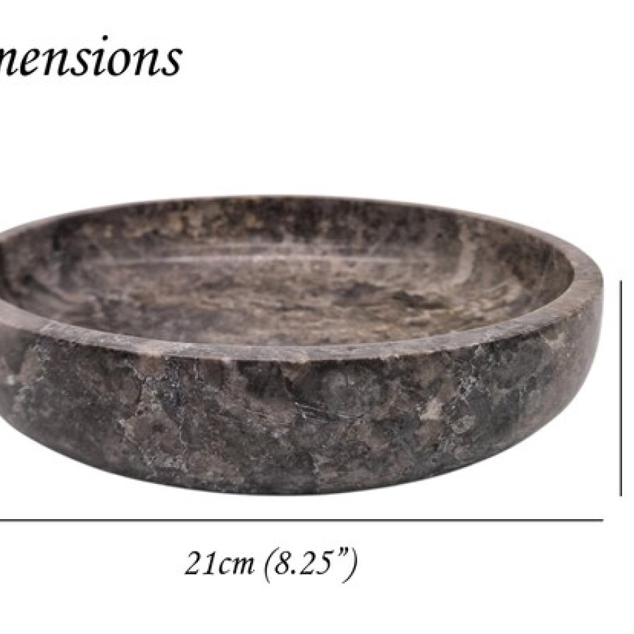Stunning Marble serving bowl | 21cm Decorative Bowl | In Beige or Grey 2