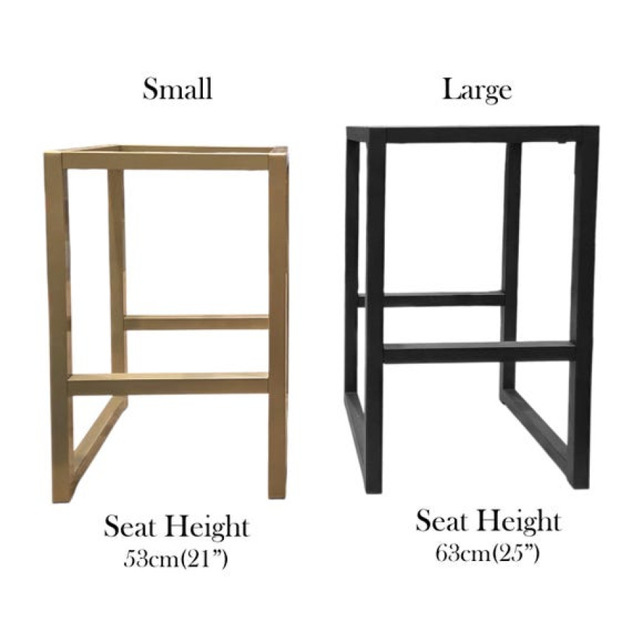 Premium Stool Frame Bases for Countertops or Bars | Barstools Legs in Matte Black & Gold 3