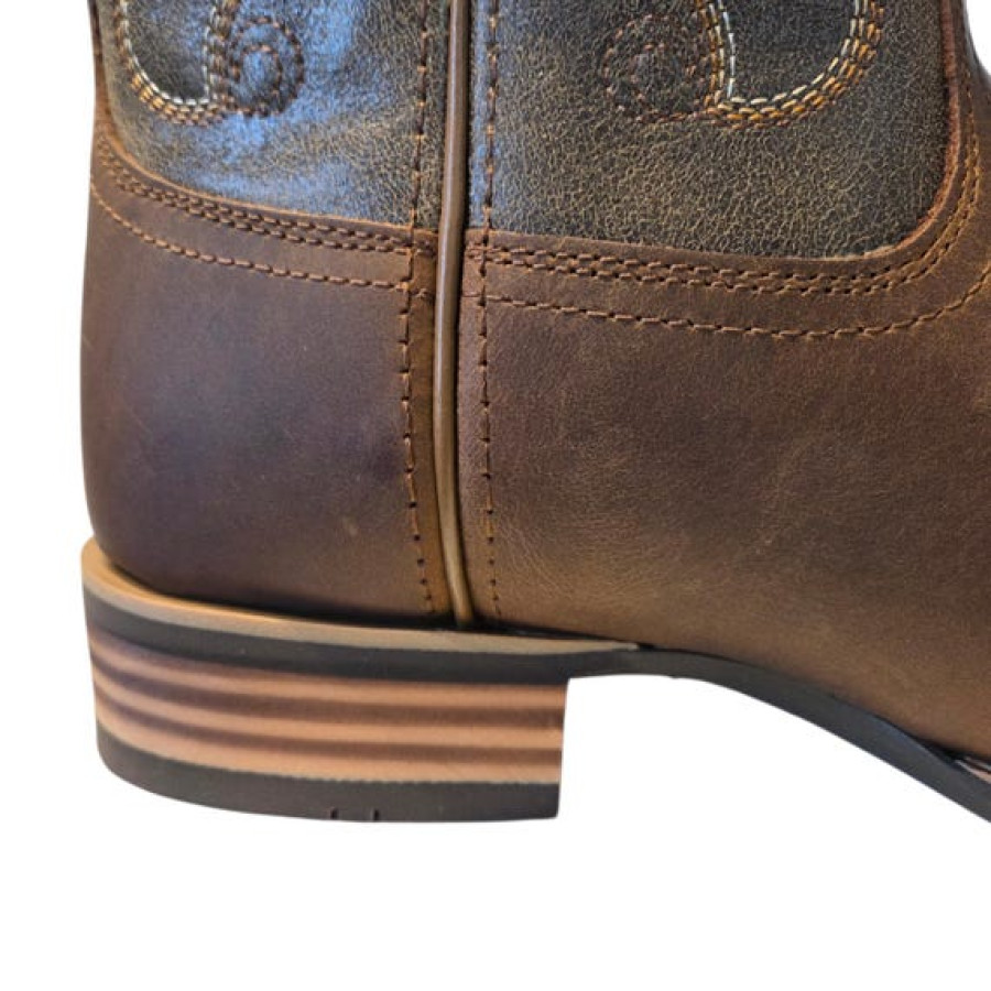 Women's Premium Leather Justin Cowboy Boots | With Square Toe and Welted Rubber Sole 7