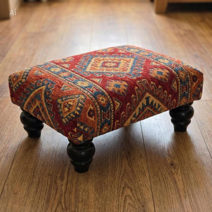 Set of 4 Round Black Furniture Legs for Footstools, Cabinets, Ottomans and Chairs 2