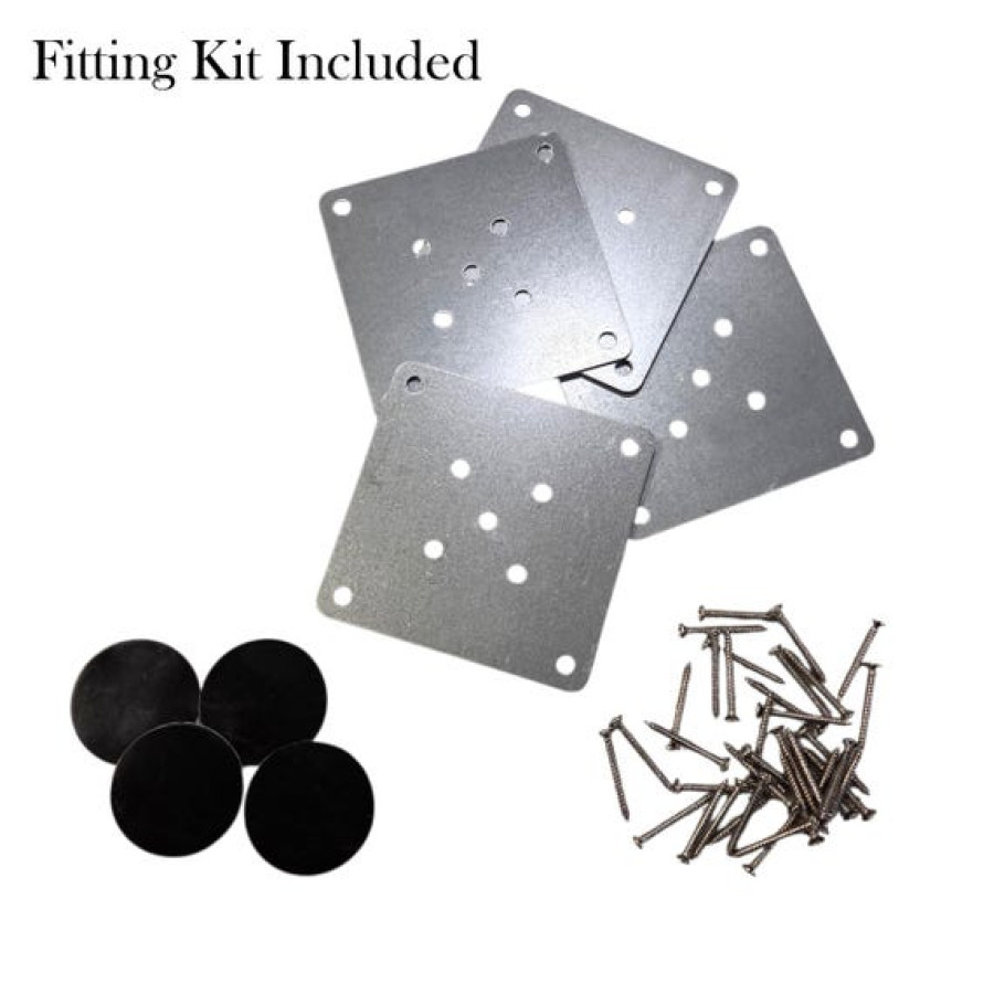 Set of 4 Round Black Furniture Legs for Footstools, Cabinets, Ottomans and Chairs 6