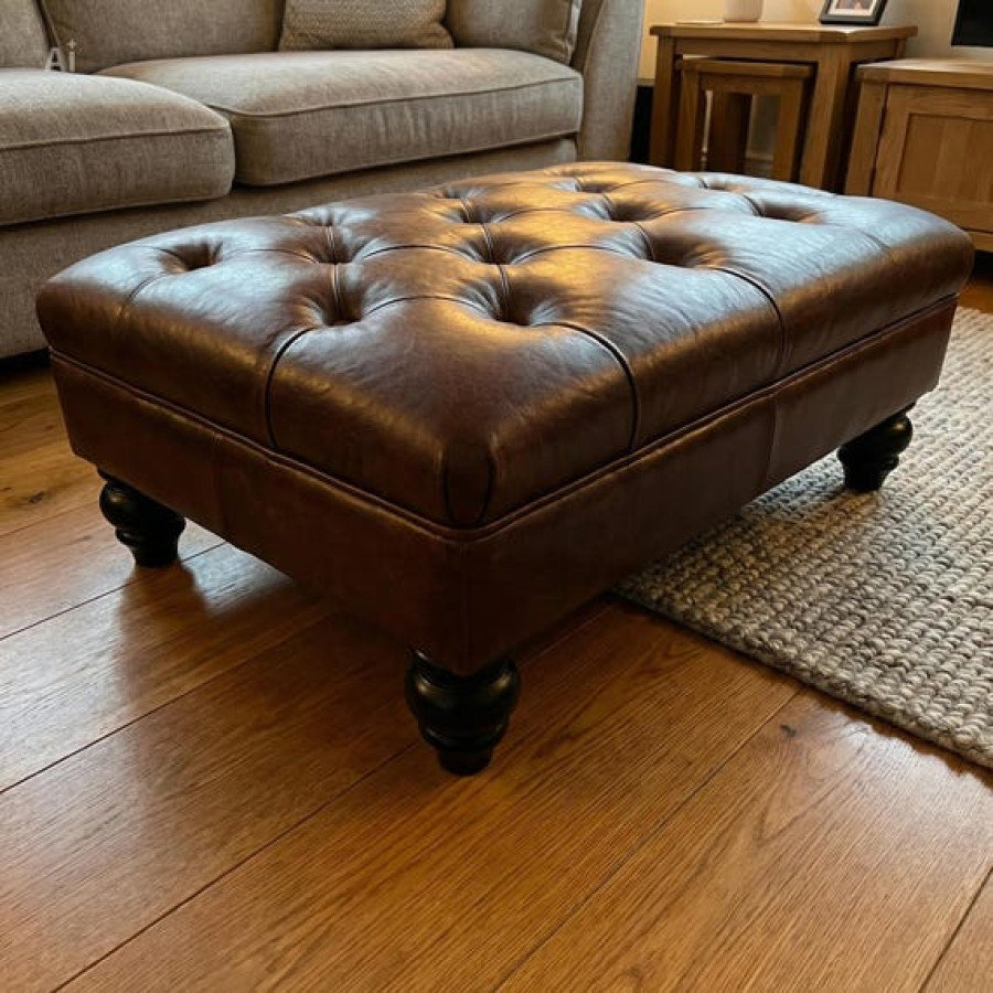 Set of 4 Round Black Furniture Legs for Footstools, Cabinets, Ottomans and Chairs 11