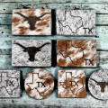 Laser Etched Cowhide Texas Patch | Hat Patch, Sew-On or Velcro