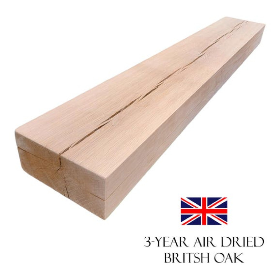 120cm Rectangular Oak Beam for Fireplace Mantle, Crafts, Shelves, etc