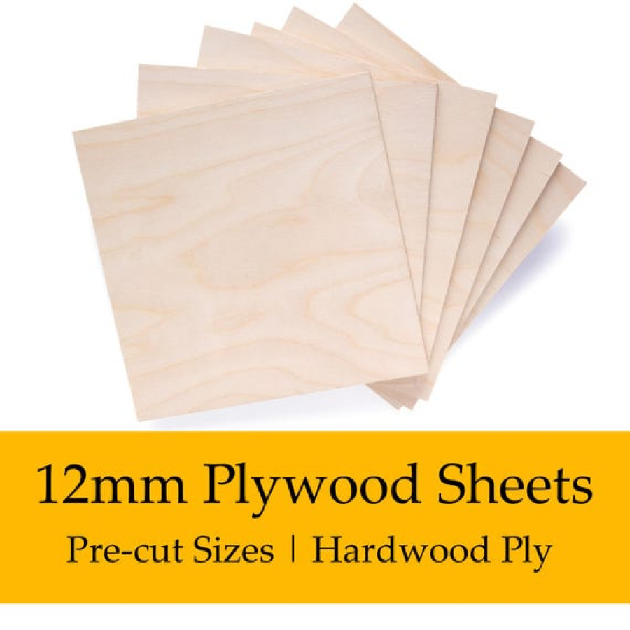 Pre-cut Hardwood plywood sheets, 12mm thick, perfect for craft projects