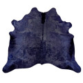 Navy Blue Dyed Genuine Cowhide Rug | Dark Blue Tone | Unique Rug | Hair on Hide