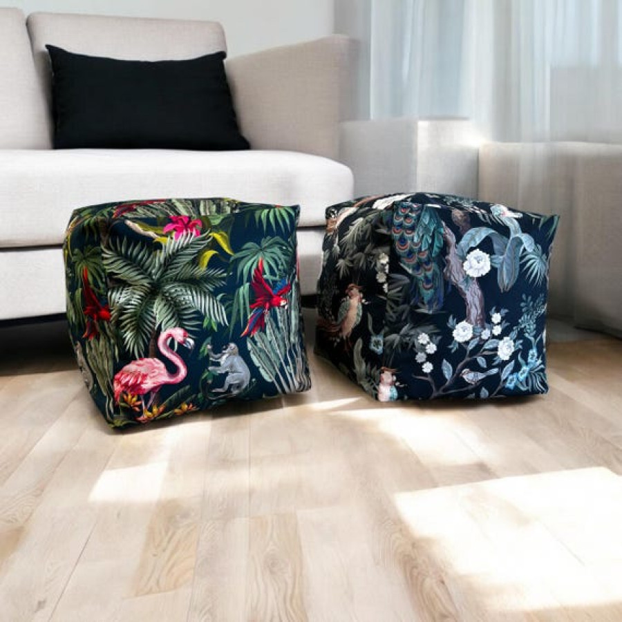 Velour Velvet Printed bean bag cubes - 3 unique patterns to pick from!