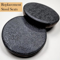 Tooled Leather Replacement Stool Seats | For Bar or Countertop