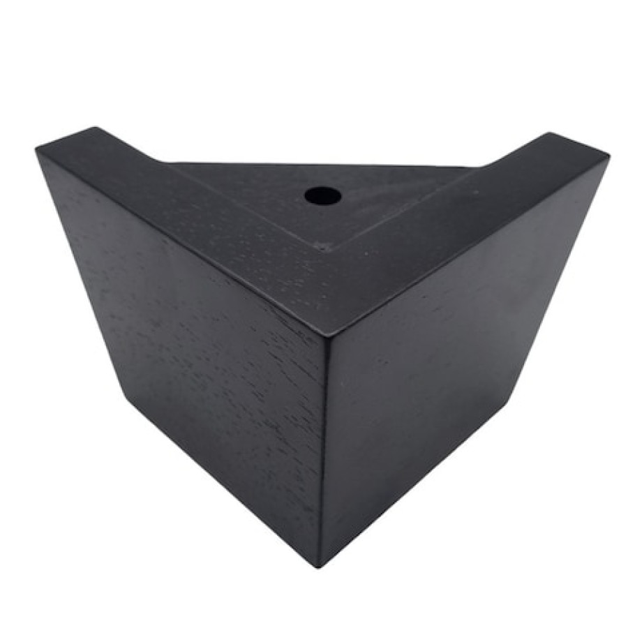 Solid Wood Furniture Legs | Matte Black Tapered Feet, Set of 4