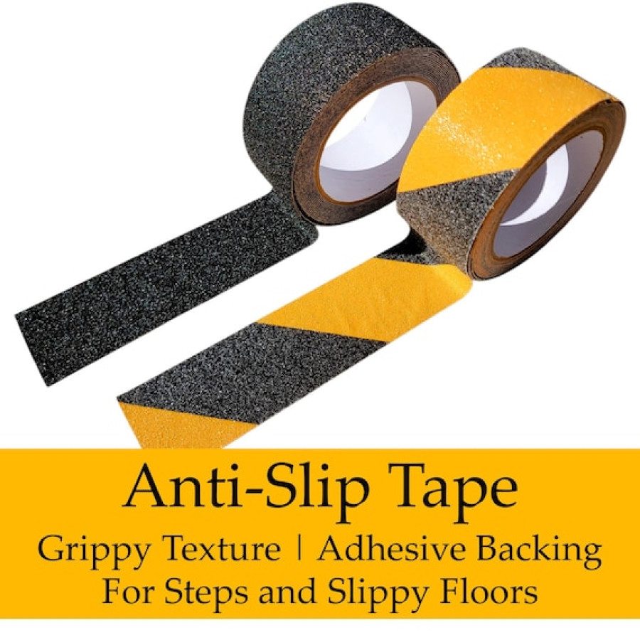 Anti slip Safety Tape | Hazard Warning Anti-Skid Tape | For Steps and Slippery Surfaces