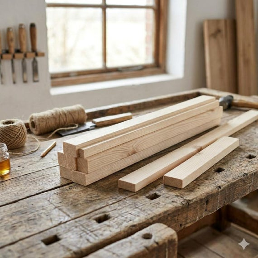 Wooden Batten Pine Wood Trim Slat Strip | Available in various sizes 1