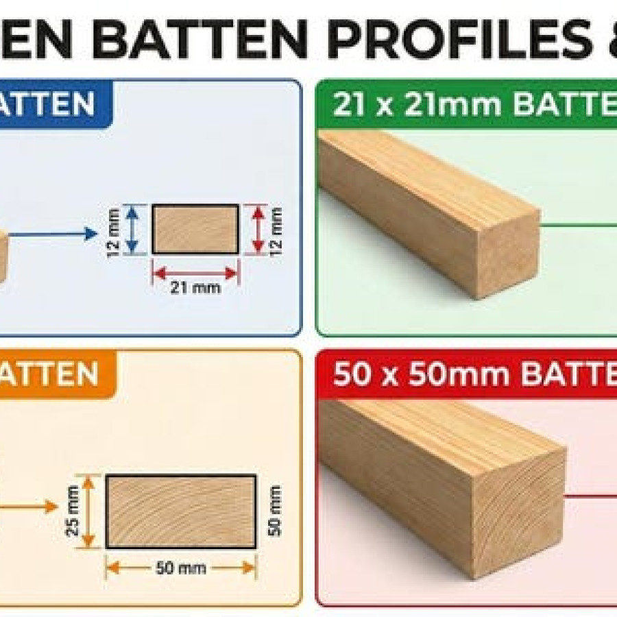 Wooden Batten Pine Wood Trim Slat Strip | Available in various sizes 2