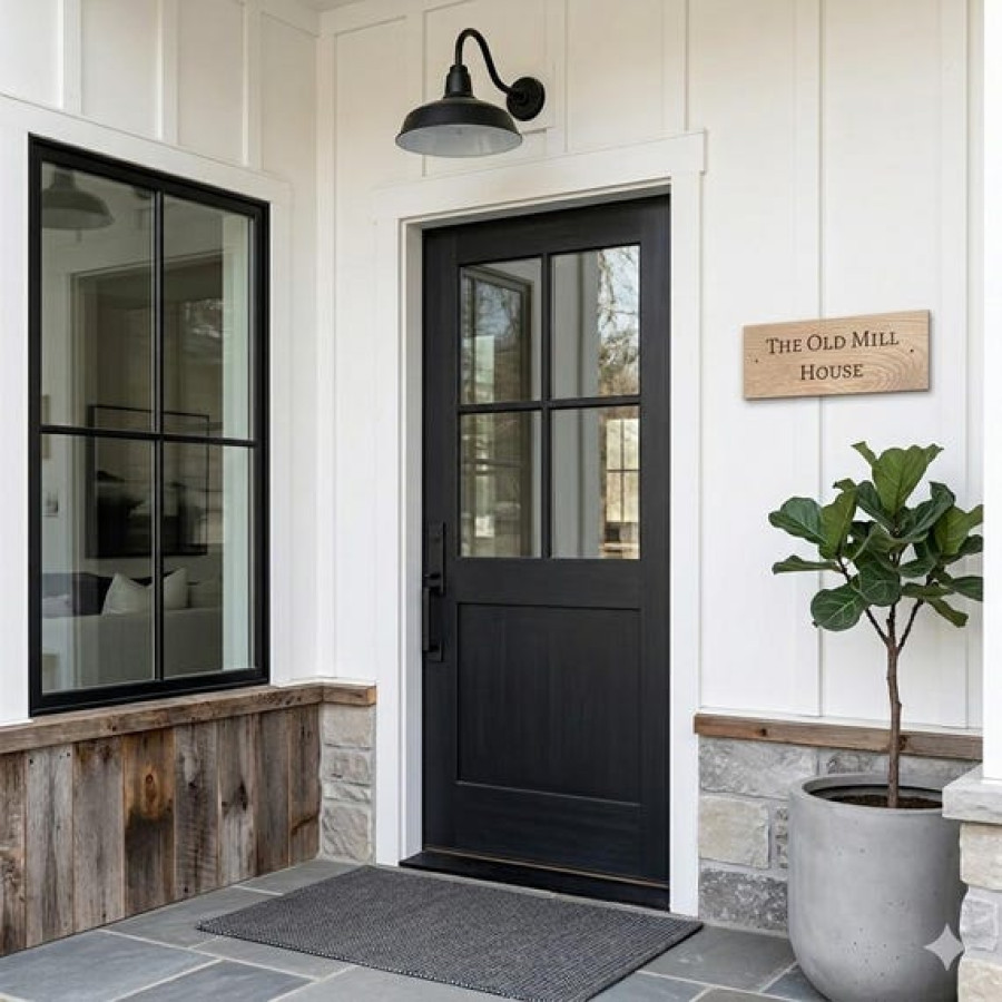Real Oak Customisable House Sign Plaque | Laser Engraved with Text / Number 2