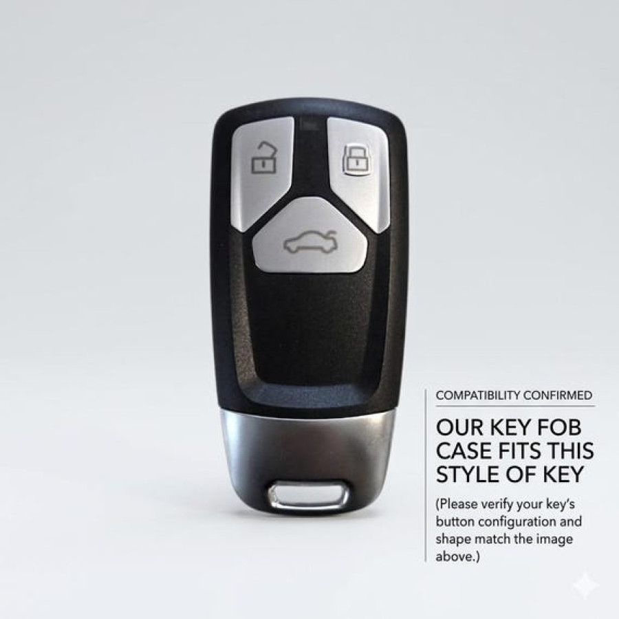 Customisable Audi Car Key Fob Protective Case With Keyring Strap 3