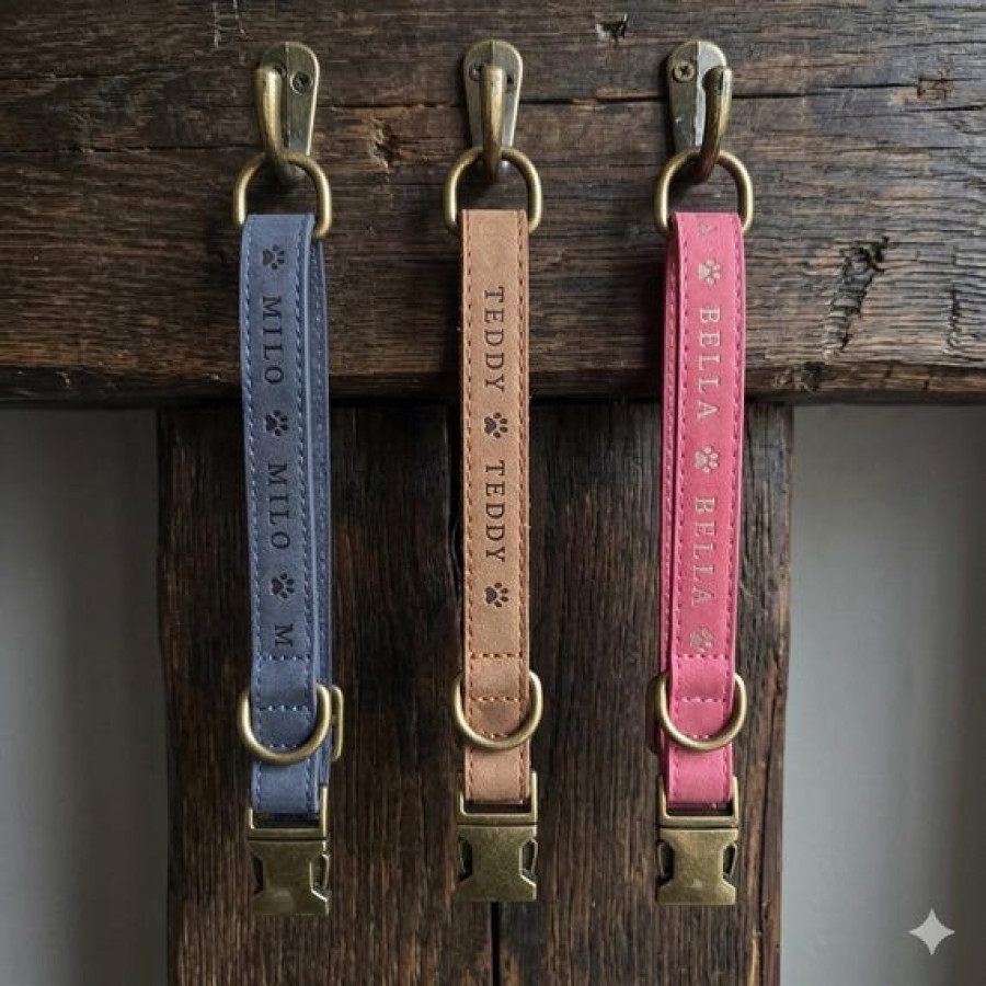 Customised Faux Leather Dog Collars | Various Sizes & Colours 7
