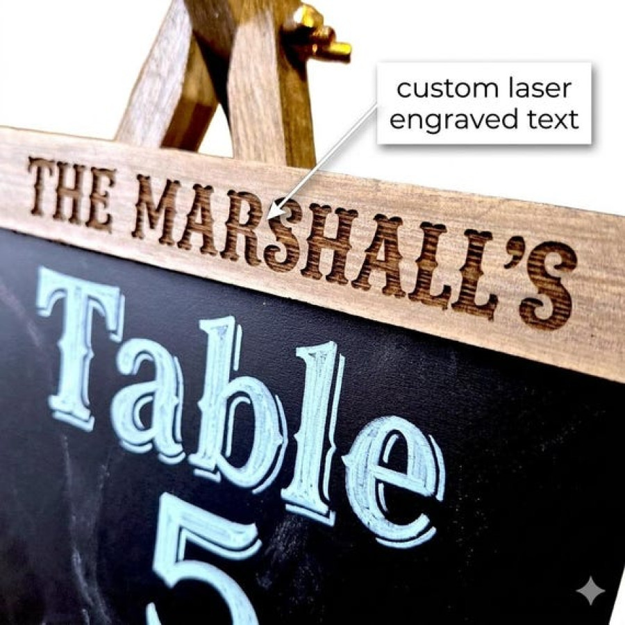 Chalk Board Re-writable Table Sign | For Weddings, Cafes, Restaurants 7
