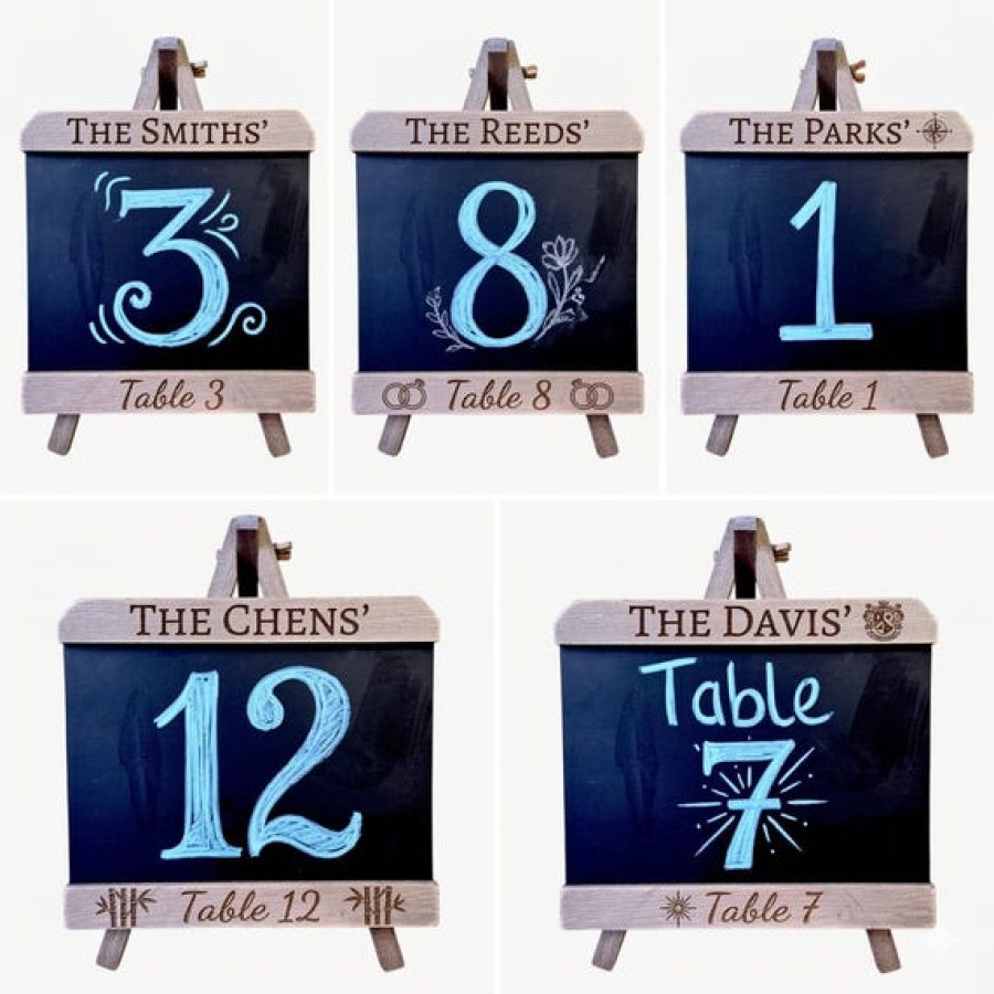 Chalk Board Re-writable Table Sign | For Weddings, Cafes, Restaurants 8