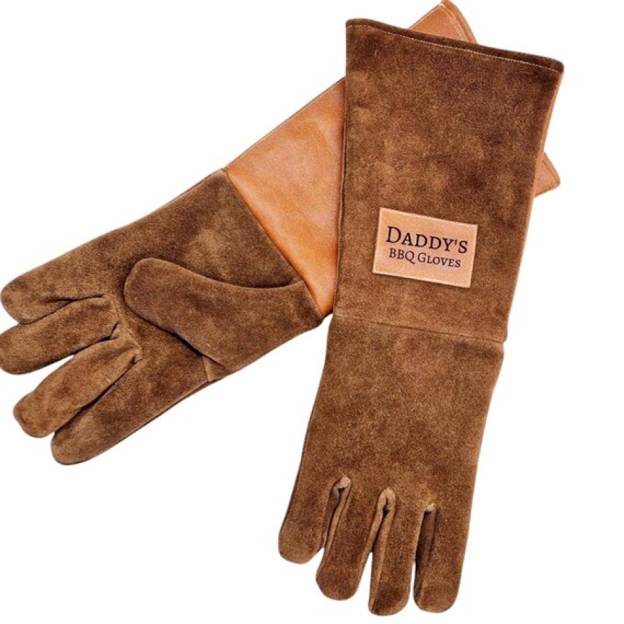 Custom BBQ gloves | Grilling Gift | 100% Leather 4